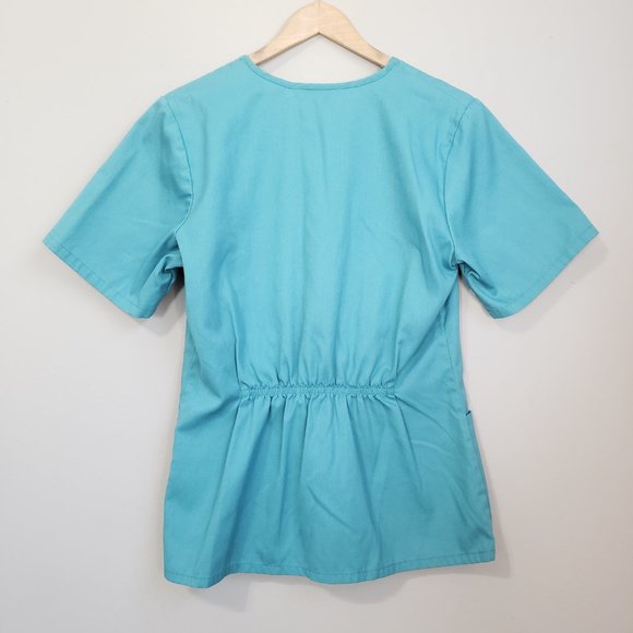 Cherokee Sage Green Button Down Scrub Top - Picture 9 of 11